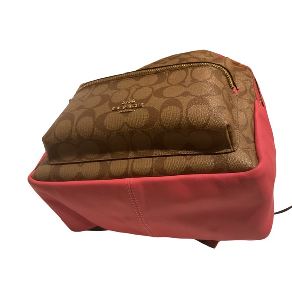 NWT_Coach Brown and Pink Backpack F32200 - Picture 4 of 5